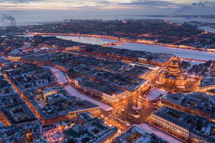 Санкт петербург вид сверху. Зимний город вид сверху. Виды Петерк.