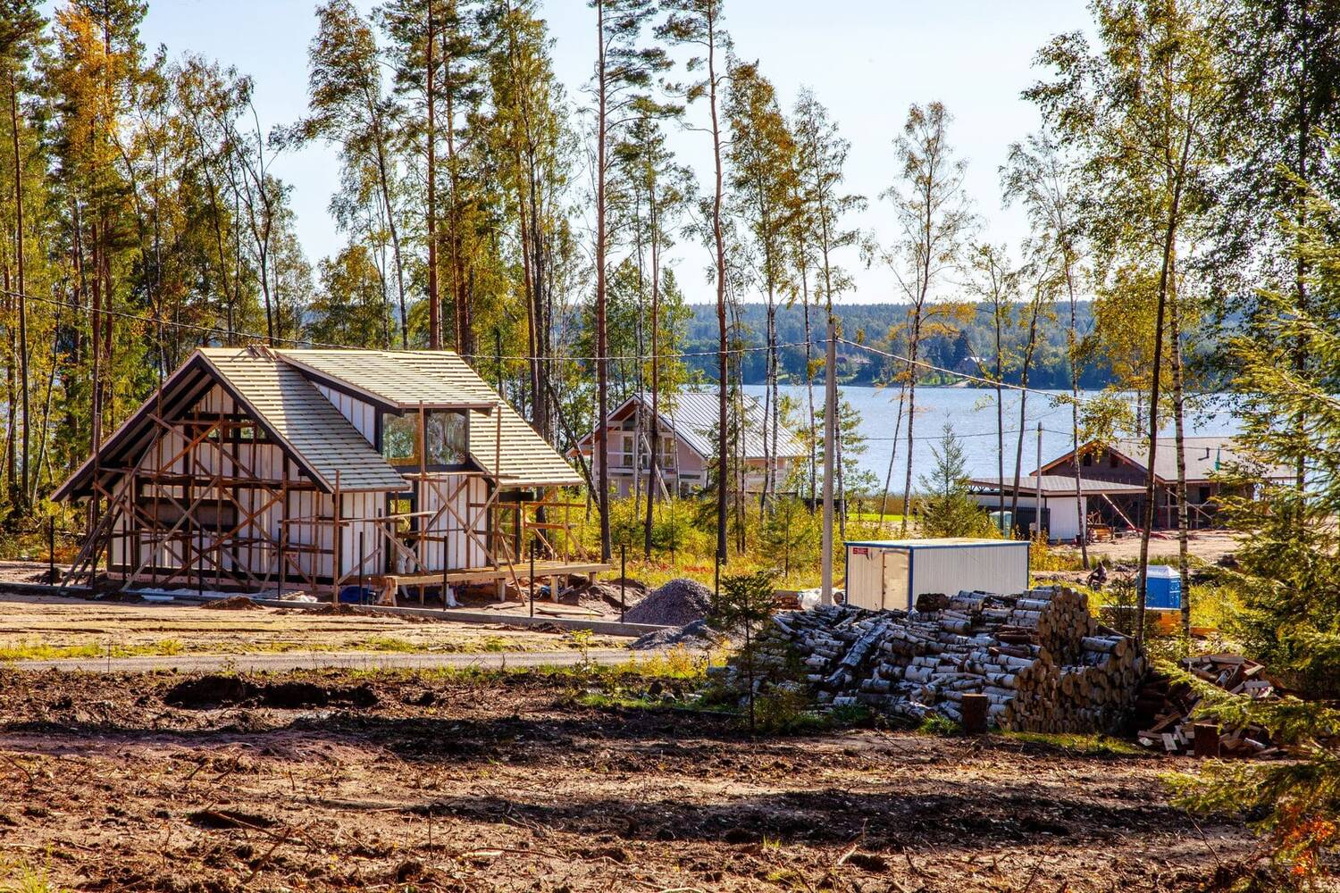 Фото и ход строительства коттеджного поселка «Клеверная бухта»