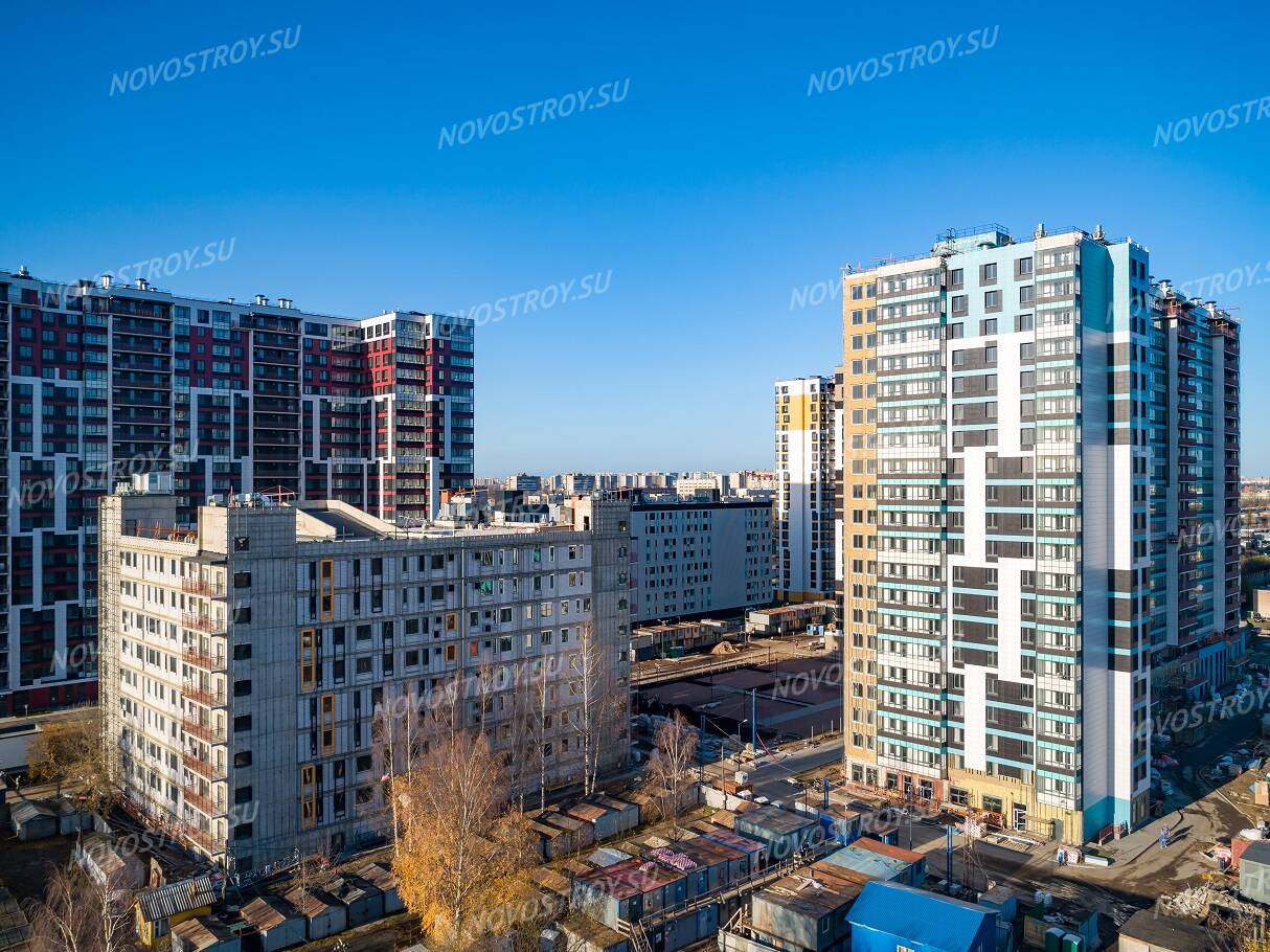 Фото и ход строительства жилого комплекса «Охта Хаус»