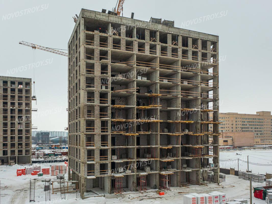 Фото и ход строительства жилого комплекса Шкиперский 19