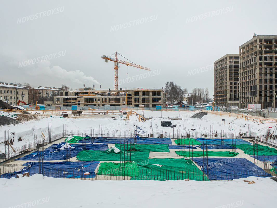 Фото и ход строительства жилого комплекса Шкиперский 19