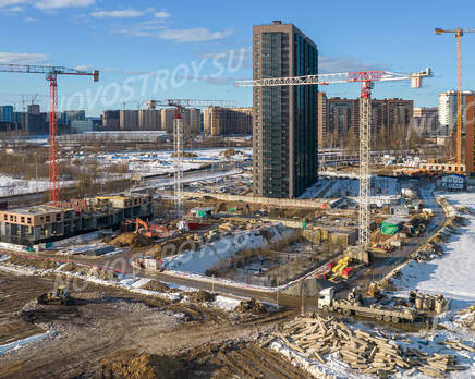 ЖК «Заречный парк»: ход строительства корпуса №9, Март 2022