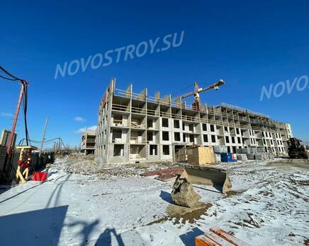 ЖК «Югтаун. Олимпийские кварталы»: ход строительства корпуса №1, Апрель 2022