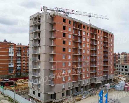 ЖК «Новое Колпино»: ход строительства корпуса №45, Июнь 2022
