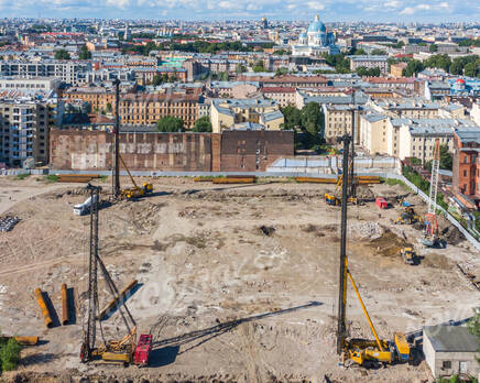 ЖК «Лермонтовский 54»: ход строительства корпуса №1, Август 2022