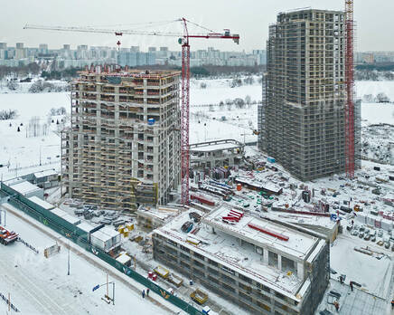 ЖК «Клубный город на реке Primavera»: ход строительства корпуса №22, Февраль 2023