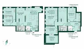 ЖК «Magnifika», планировка 5-комнатной квартиры, 176.10 м²