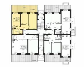 МЖК «Итальянский квартал», планировка 3-комнатной квартиры, 66.80 м²