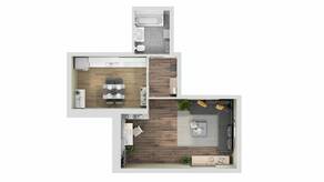 ЖК «Планерный квартал», планировка 1-комнатной квартиры, 38.33 м²