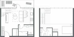 Апарт-комплекс «YE'S Primorsky», планировка 2-комнатной квартиры, 50.68 м²