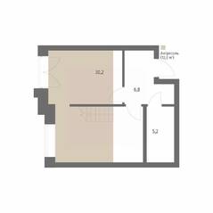 ЖК «NEWПИТЕР», планировка 1-комнатной квартиры, 54.50 м²