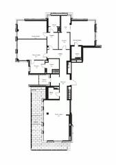 ЖК «Villa Marina», планировка 3-комнатной квартиры, 245.80 м²