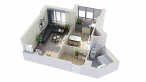 ЖК «Планерный квартал», планировка 1-комнатной квартиры, 41.11 м²