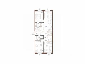 ЖК «Сампсониевский, 32», планировка 3-комнатной квартиры, 85.14 м²