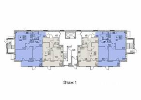 ЖК «Loft у озера», планировка 1-комнатной квартиры, 38.94 м²