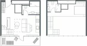 Апарт-комплекс «YE'S Primorsky», планировка 2-комнатной квартиры, 50.31 м²