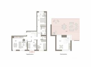 ЖК «Первый квартал», планировка 3-комнатной квартиры, 171.06 м²