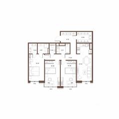 ЖК «Большой 67», планировка 3-комнатной квартиры, 99.11 м²