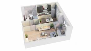 ЖК «Планерный квартал», планировка 1-комнатной квартиры, 36.91 м²