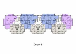 ЖК «Loft у озера», планировка 1-комнатной квартиры, 41.48 м²