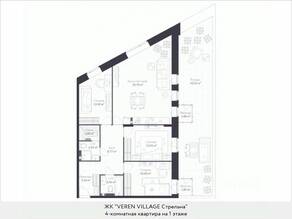 МЖК «Veren Village стрельна», планировка 4-комнатной квартиры, 113.50 м²