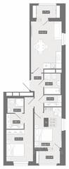 ЖК UP-квартал «Воронцовский», планировка 2-комнатной квартиры, 60.32 м²