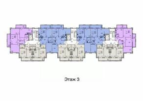 ЖК «Loft у озера», планировка 2-комнатной квартиры, 66.20 м²