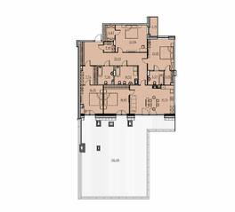 ЖК «Manhattan», планировка 6-комнатной квартиры, 229.00 м²