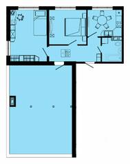 ЖК «Pixel», планировка 2-комнатной квартиры, 113.81 м²