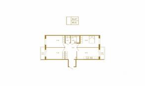 МЖК «Новая история», планировка 3-комнатной квартиры, 86.12 м²