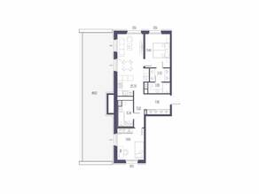 ЖК «Сампсониевский, 32», планировка 2-комнатной квартиры, 70.38 м²