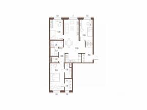 ЖК «Сампсониевский, 32», планировка 3-комнатной квартиры, 98.85 м²