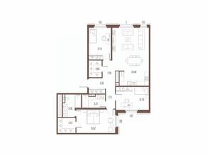 ЖК «Сампсониевский, 32», планировка 3-комнатной квартиры, 106.13 м²