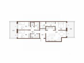 ЖК «Сампсониевский, 32», планировка 3-комнатной квартиры, 94.36 м²