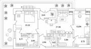 ЖК «БелАрт», планировка 2-комнатной квартиры, 84.10 м²