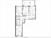ЖК «Plus Пулковский», планировка 3-комнатной квартиры, 82.65 м²