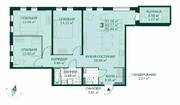 ЖК «Magnifika», планировка 3-комнатной квартиры, 85.50 м²