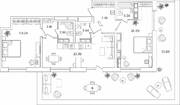 ЖК «БелАрт», планировка 2-комнатной квартиры, 100.27 м²