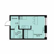 ЖК «ID Кудрово», планировка студии, 26.46 м²