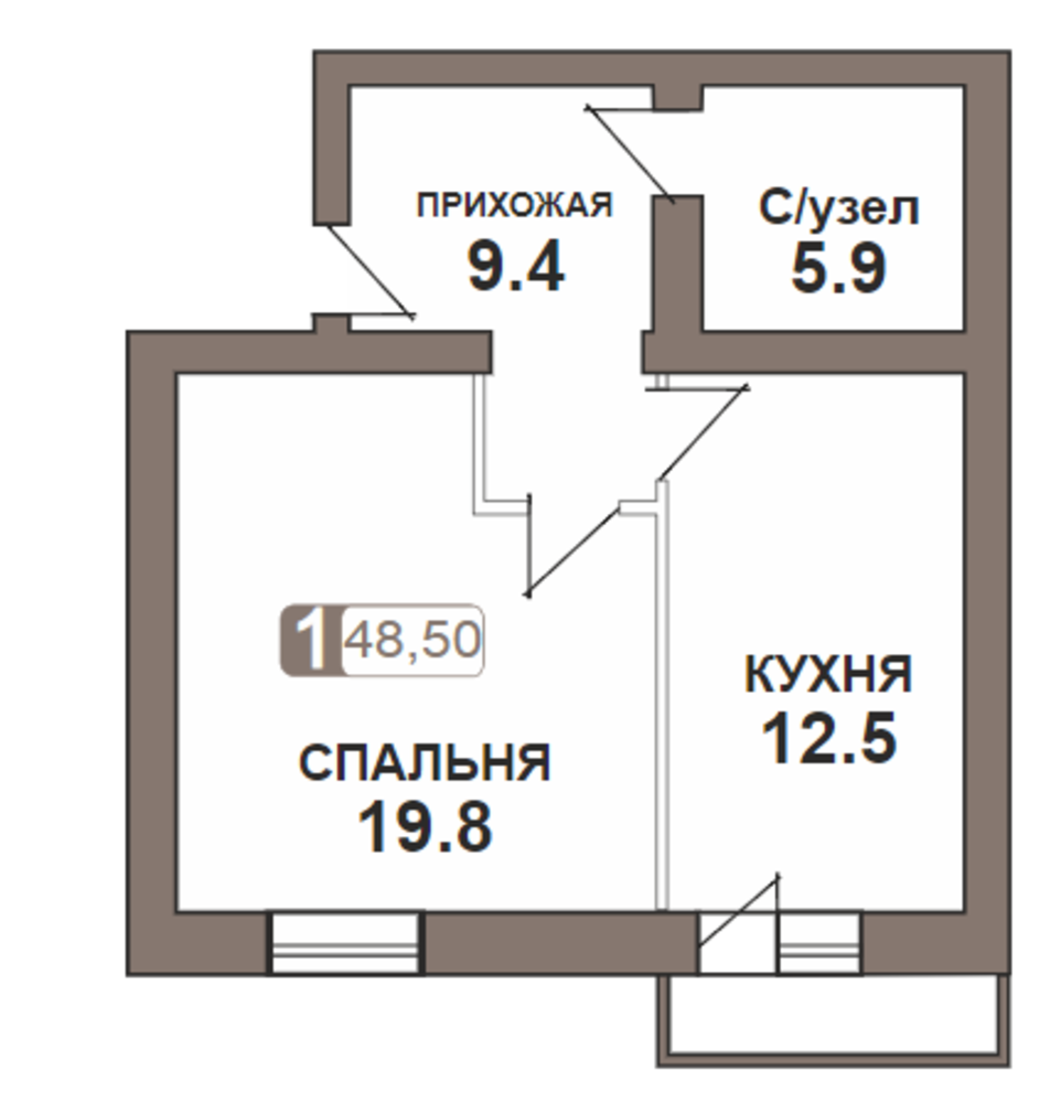 Дизайн 1 комнатной квартиры московской планировки