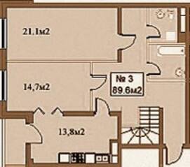 ЖК «Северная слобода», планировка квартиры со свободной планировкой, 217.70 м²