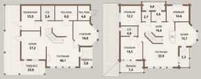 КП «Rovaniemi Club», планировка 5-комнатной квартиры, 254.30 м²