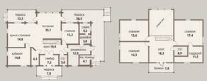 КП «Rovaniemi Club», планировка 5-комнатной квартиры, 269.10 м²