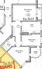 ЖК «Гнездо аиста», планировка 3-комнатной квартиры, 96.90 м²