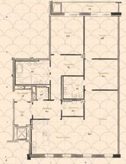 Апарт-комплекс «Дом Балле», планировка 2-комнатной квартиры, 242.30 м²
