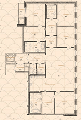 Апарт-комплекс «Дом Балле», планировка 4-комнатной квартиры, 260.00 м²