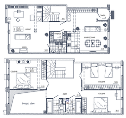 ЖК «Маленькая Франция», планировка 4-комнатной квартиры, 180.58 м²