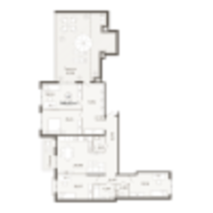 ЖК «Наследие», планировка 4-комнатной квартиры, 149.82 м²