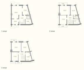 МЖК «Мои Терийоки», планировка 5-комнатной квартиры, 260.69 м²