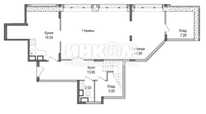МФК «Маршал», планировка 5-комнатной квартиры, 248.50 м²